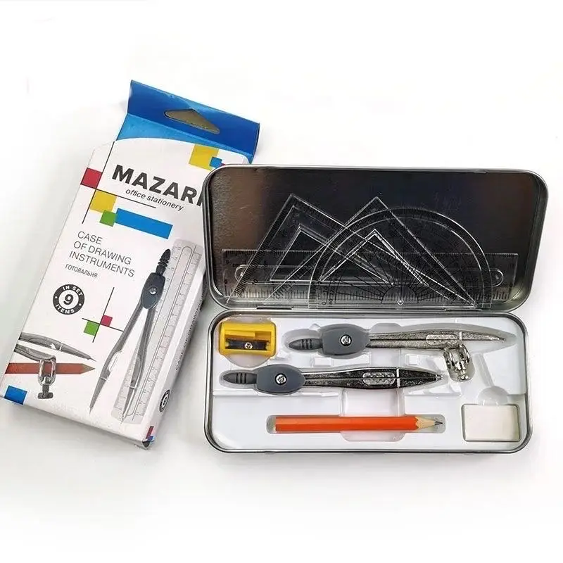 School 11pcs math set  instruments mathematical setHigh quality hot sales back to school  geometry setmath set