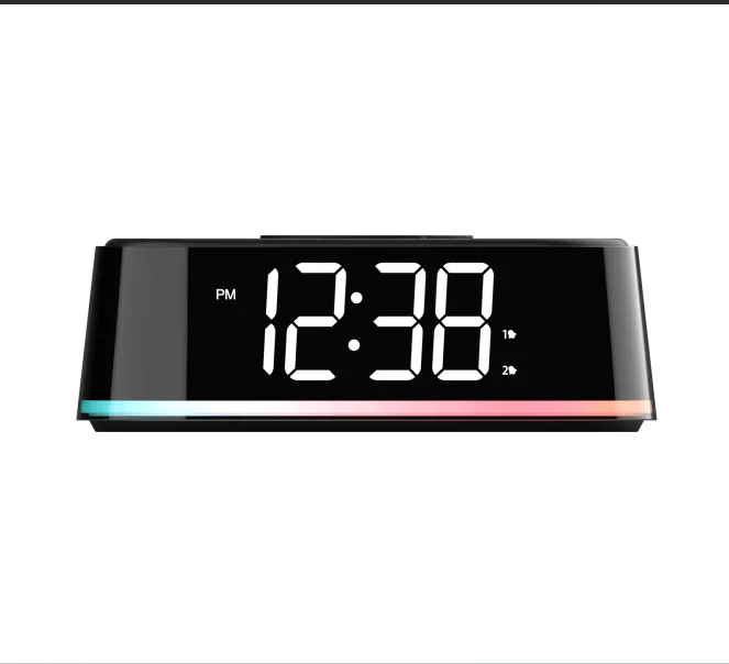 sans fil marine amplifier customized radio retro 3in1 Clock LED magnetism Phone charging wireless portable bluetooth speaker