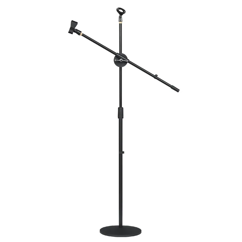 Professional Studio Adjustable Microphone Holder Clip Mike Stand Iron Mic Stand Round Base Microphone Stand