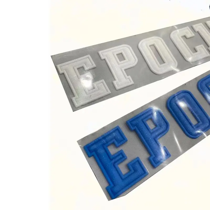 Китайская фабрика по производству одежды силиконовая термопереводная этикетка 3D повышенная высокая