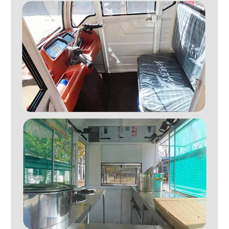 3 Wheel Ape Coffee Bar Tuk Tuk Food Truck Barbecue Motorcycle Electric Tricycle Food Cart Cook Trailer