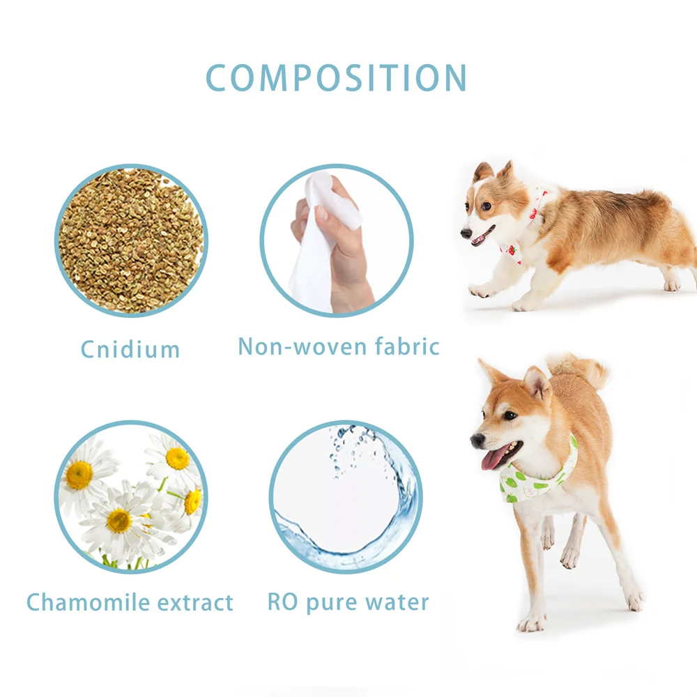Factory Price Private Label Pet Finger Nail Cleaning Dog Cat Water Wet Wipes