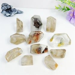 Wholesale Crystal Stone Natural Raw Stone Ghost Crystals Polished Melaleuca garden quartz Free Form For Decoration