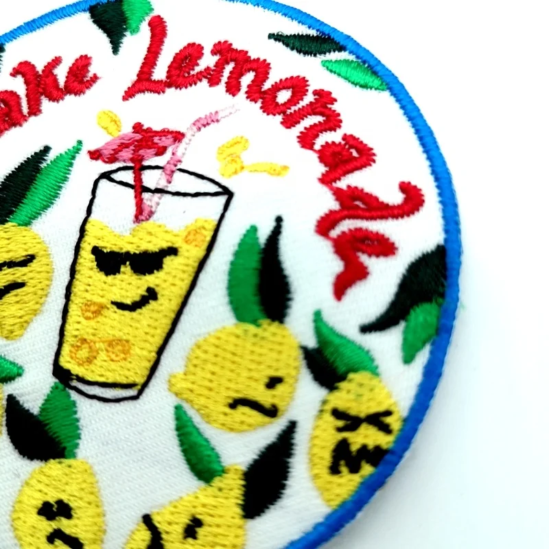 Funny Lemon fruit patch embroidered for clothing