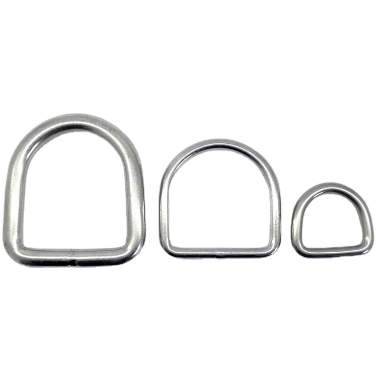 High Quality  304 316 Stainless Steel D Ring Without Welding Seam For Handbags