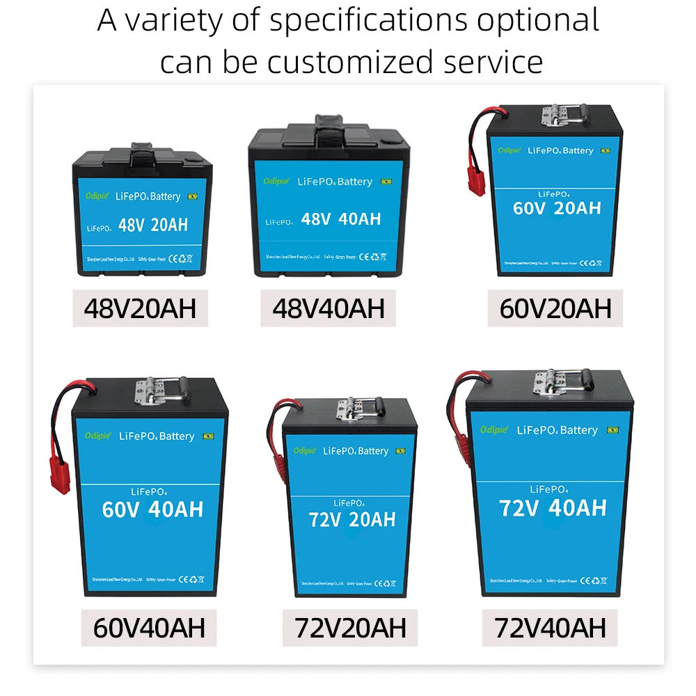 Long Cycle Life Rechargeable LifePO4 72V 60Ah  Ebike Scooter Battery Pack Electric Bicycle Battery Wholesale