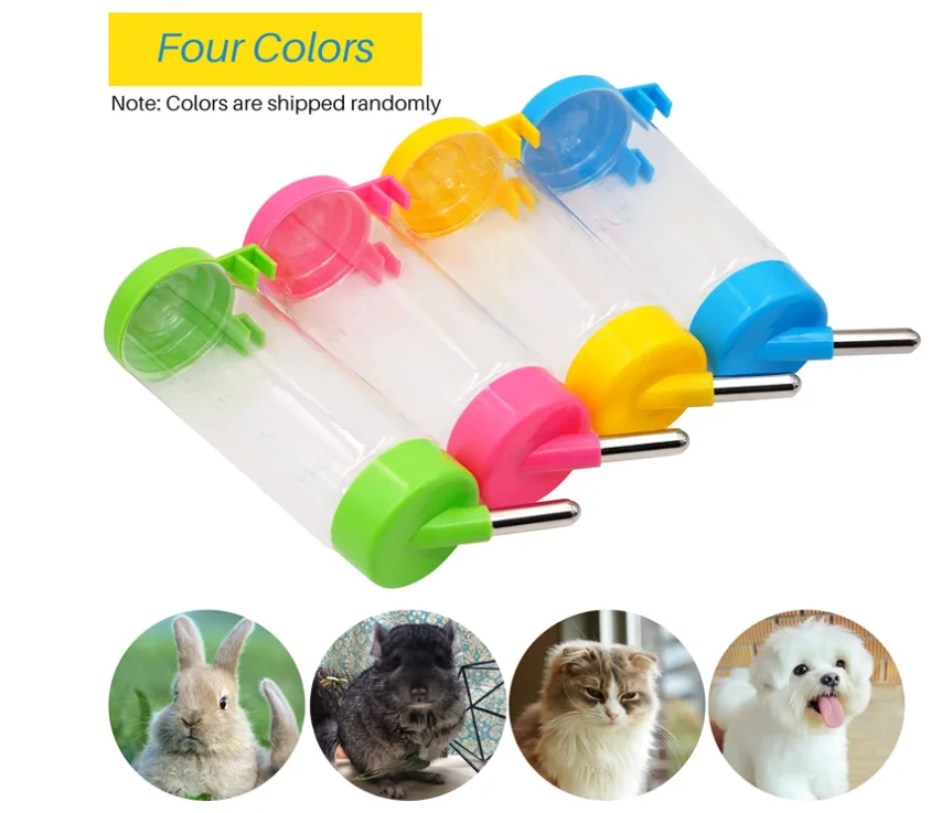 Plastic 500ML 350ML rabbit water bottle no drip hanging on the cage PH-126