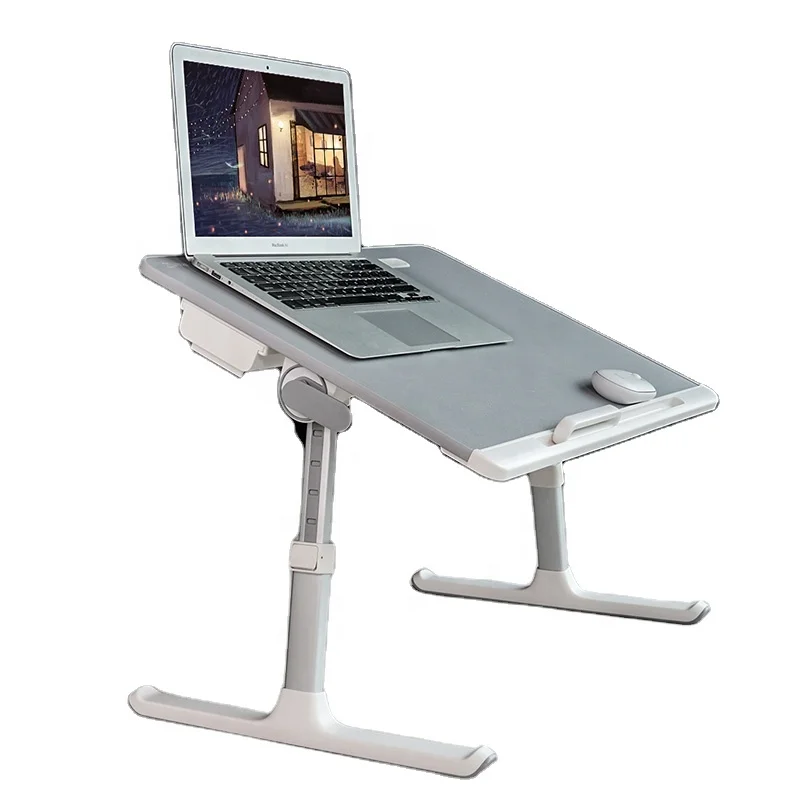 Portable Lap Desks with Foldable Legs Laptop Bed Tray Desk  SAIJI PU Leather Adjustable Laptop Stand