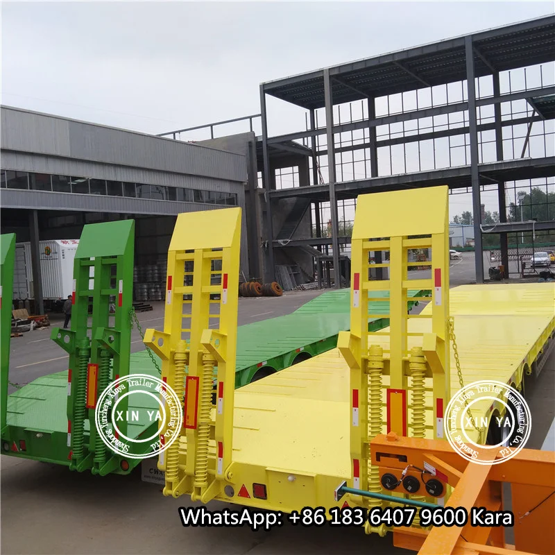 4 Axles Heavy Duty 90ton 110ton Low Loader Lowboy Detachable Gooseneck Removable Lowbed Trailer