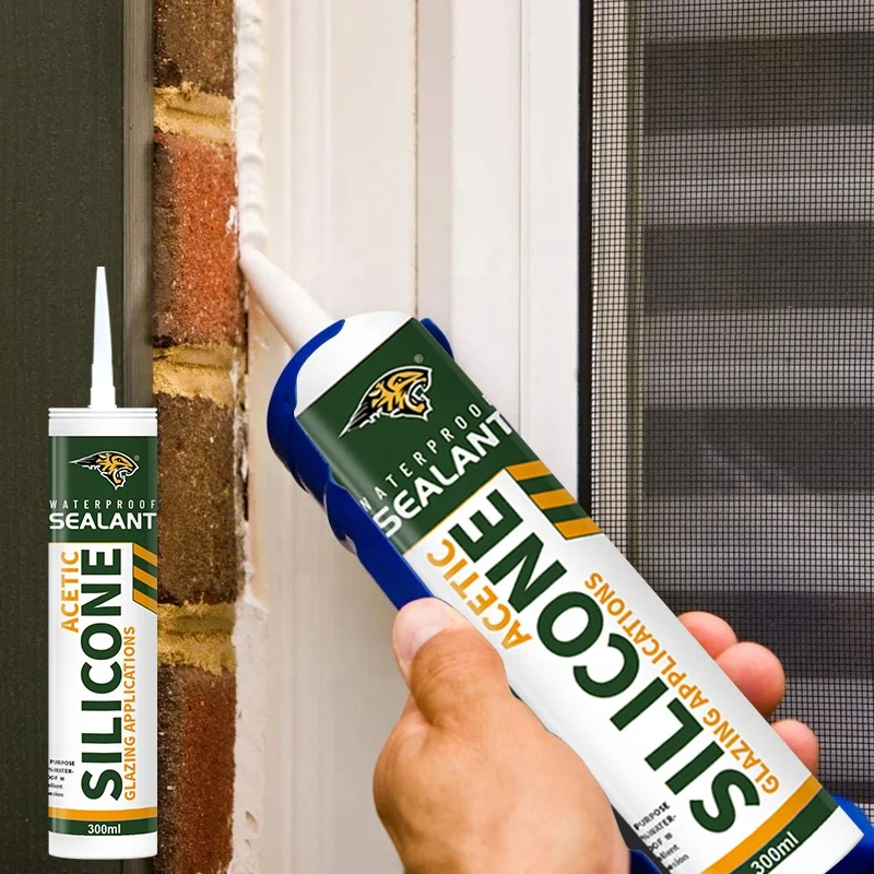 Chinese Manufacture High And Low Temperature Resistant Quick Drying Transparent White Acetic Silicone Sealant