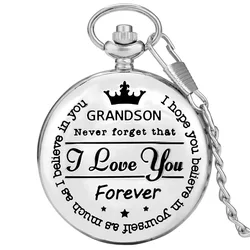 Wholesale Grandson Never Forget that I Love You Forever Pocket Watch