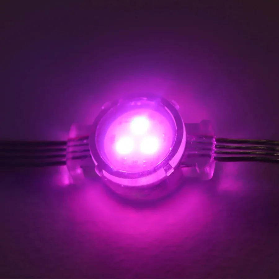 Полноцветная светодиодная Пиксельная гирлянда DMX512, 3 в 1 и 256 уровня серого для насыщенного эффекта дисплея, программируемая и адресная