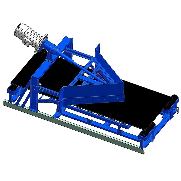Отводной плуг конвейера с роликовой опорной подъемной платформой для нежелательного отводного материала от переносной ленты
