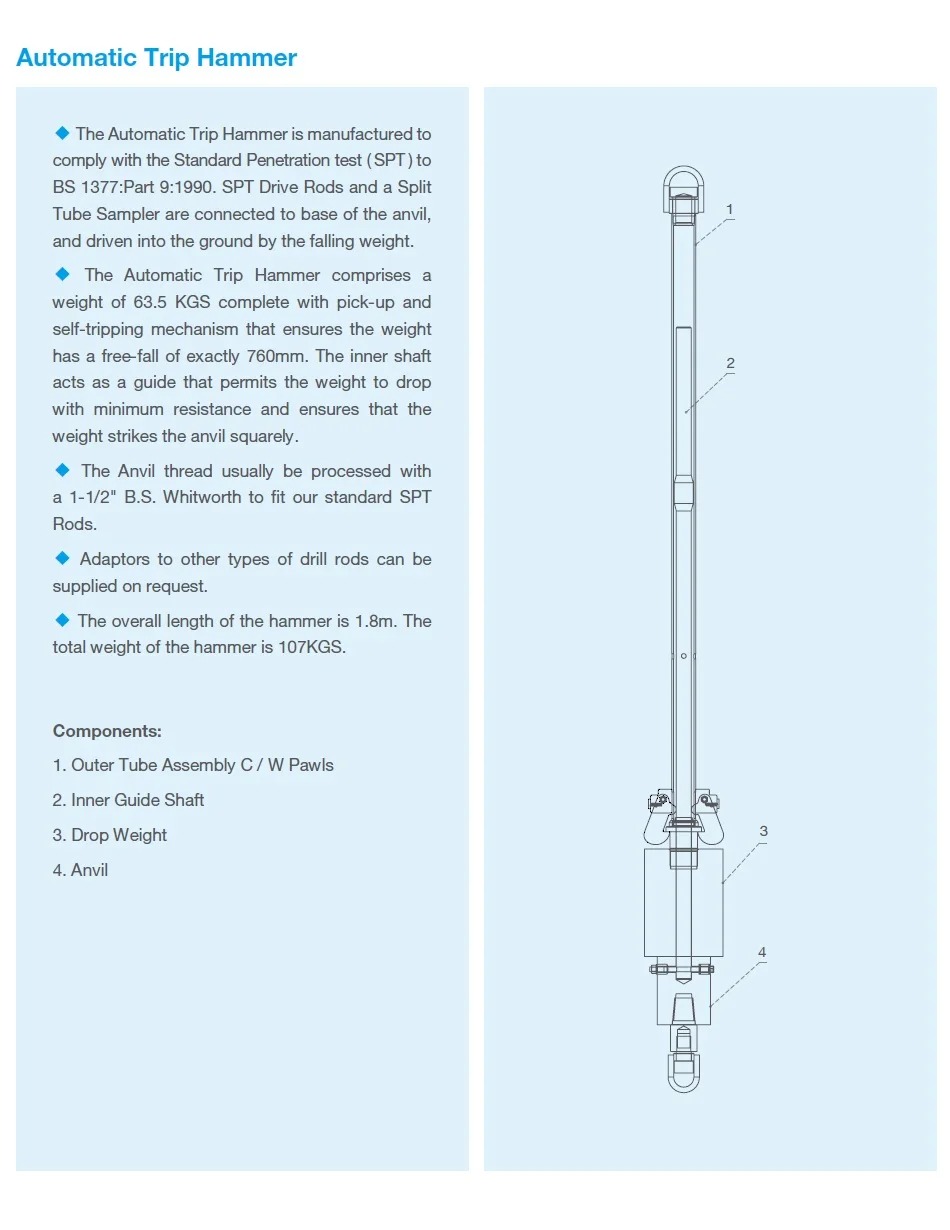Auto Tirp Hammer for SPT sampler