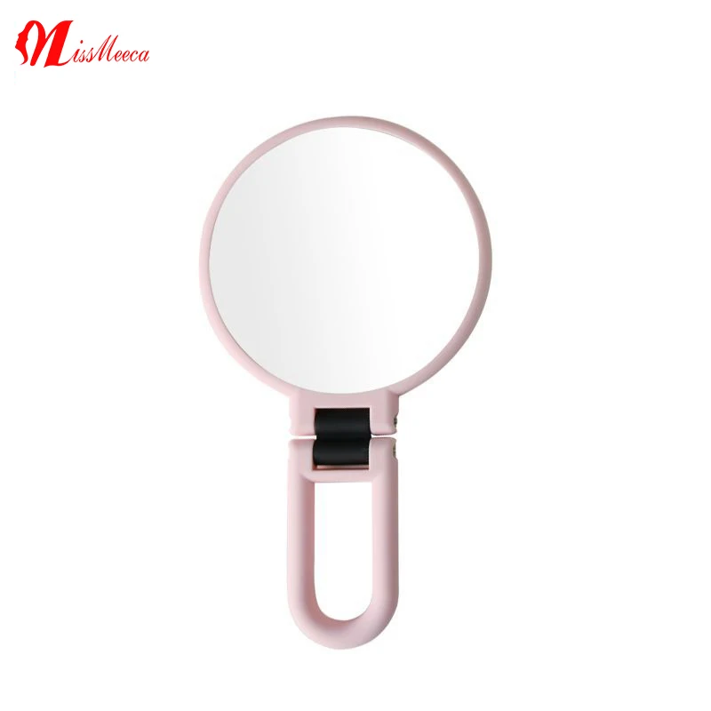 Cute Circle Small Mirror For Purse Hand Held Make Up Mirror Espejos De Mano Handheld Compact Pocket Hand Vanity Makeup Mirror