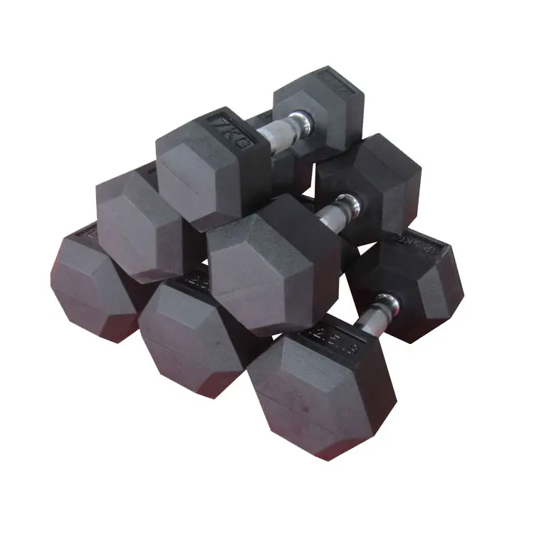 OKPRO Gym Wholesale Weights Dumbbells Buy Online Rubber Hex Hexagon Dumbbell Set Fitness