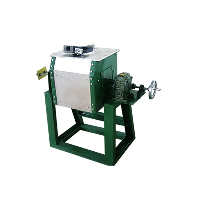 Small Capacity Induction Manual Tilting Melting Furnace For Ferrous and Non-Ferrous Metal