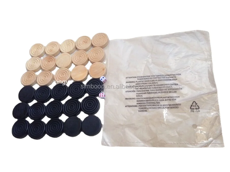 wooden checkers pieces wooden backgammon checkers/wooden chess