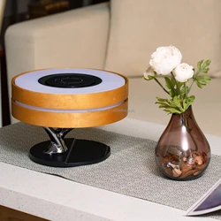 MESUN Modern CE ROHS New Round Tree Lamp LED Desk Lamp with Wireless Charger and Speaker