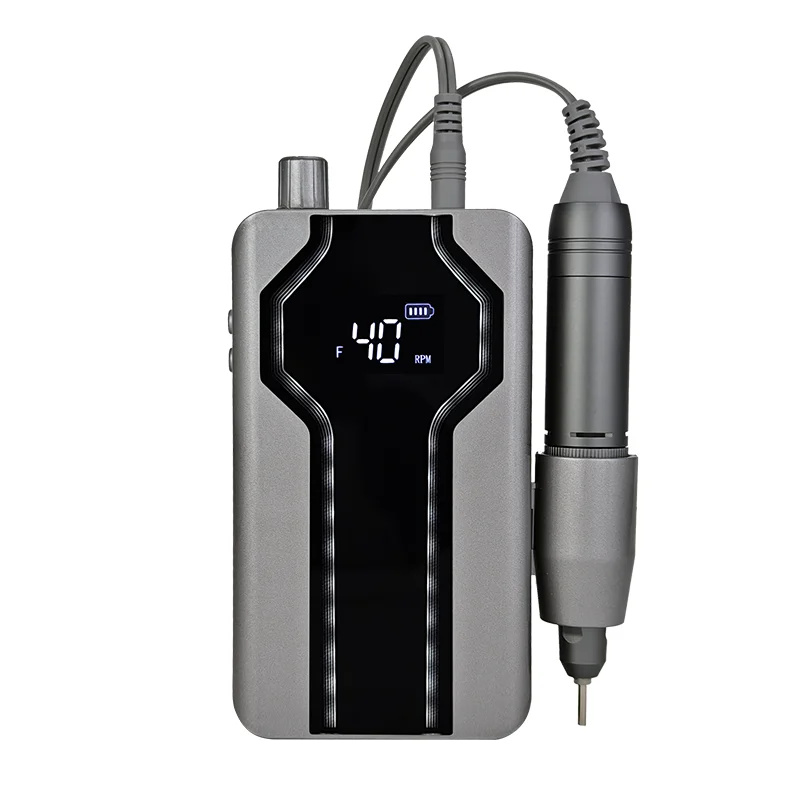 Rechargeable 40000 rpm low vibration e file manicure nail drill machine strong cordless dc motor nail polisher