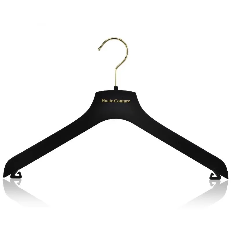 Luxury Black Non Slip Velvet Hanger Wholesale Retail Velvet Clothes Hangers For Bridal Clothing Stores