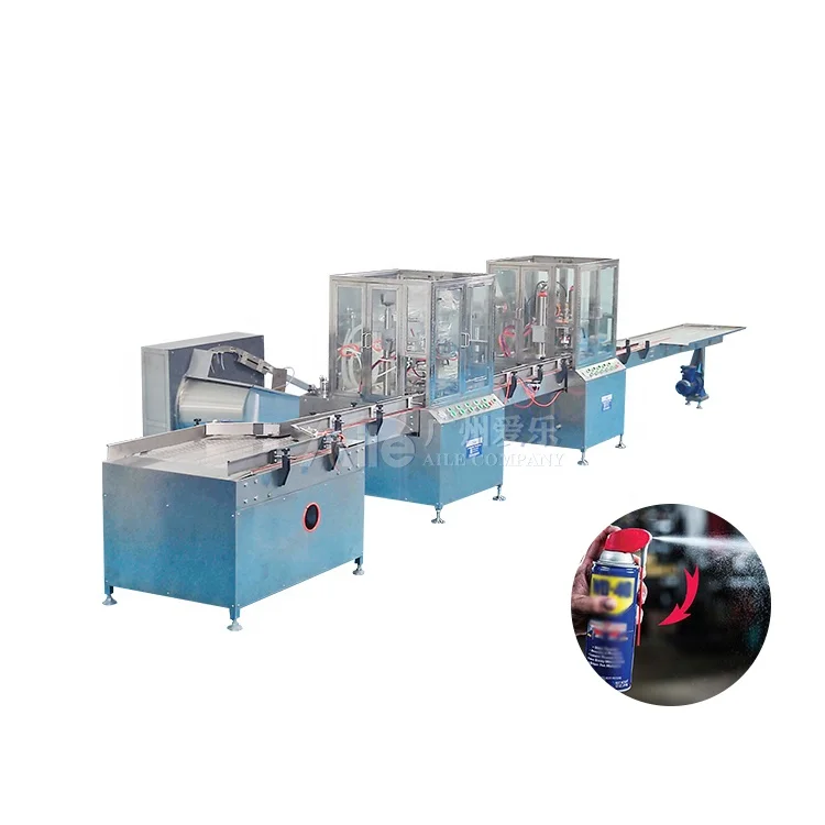 Automatic aerosol refill spray cans filling machine toilet cleaning spray filling machine