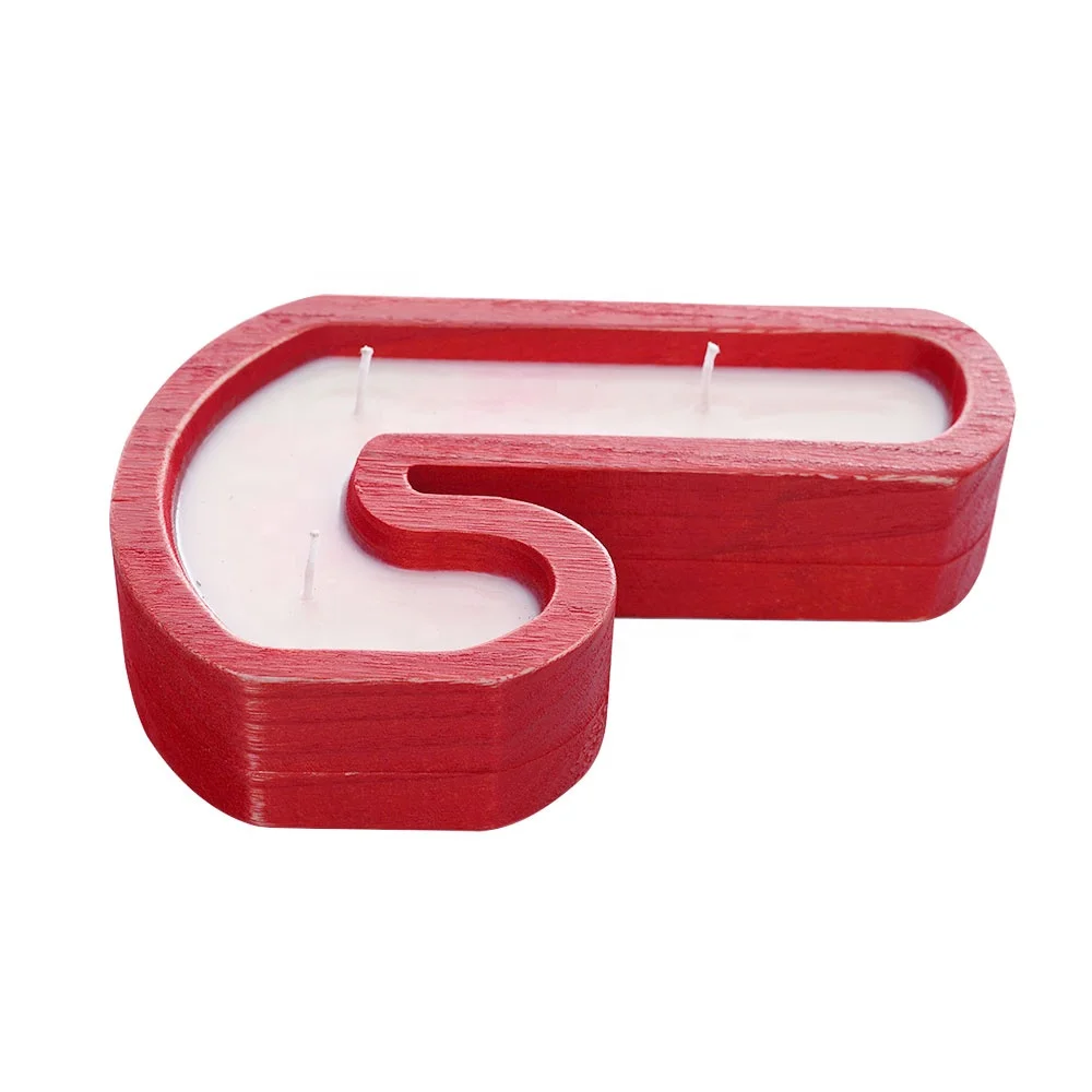 Wooden Dough Bowl Wood Hand Poured Soy Wax Candle, Farmhouse Long Dough Bowl Candles 3 Wood Wick aromatherapy candle