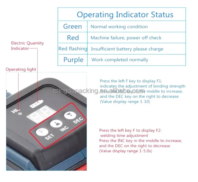 Manual Strip Jumbo Bag Binding Strap Machine Pallet PP/PET Automatic Battery Powered Strapping Machine