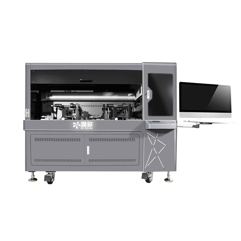 Inkjet UV Cylindrical High Speed Digital Cylinder 360 Degree Rotary UV Printer For Bottles