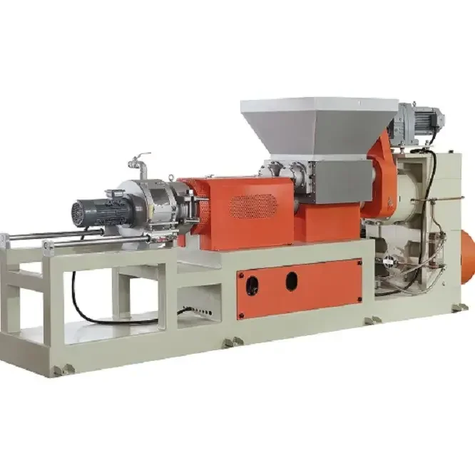 CF-85 Factory Customization driving motor 25hp twin rolls granulation pellets making extruder
