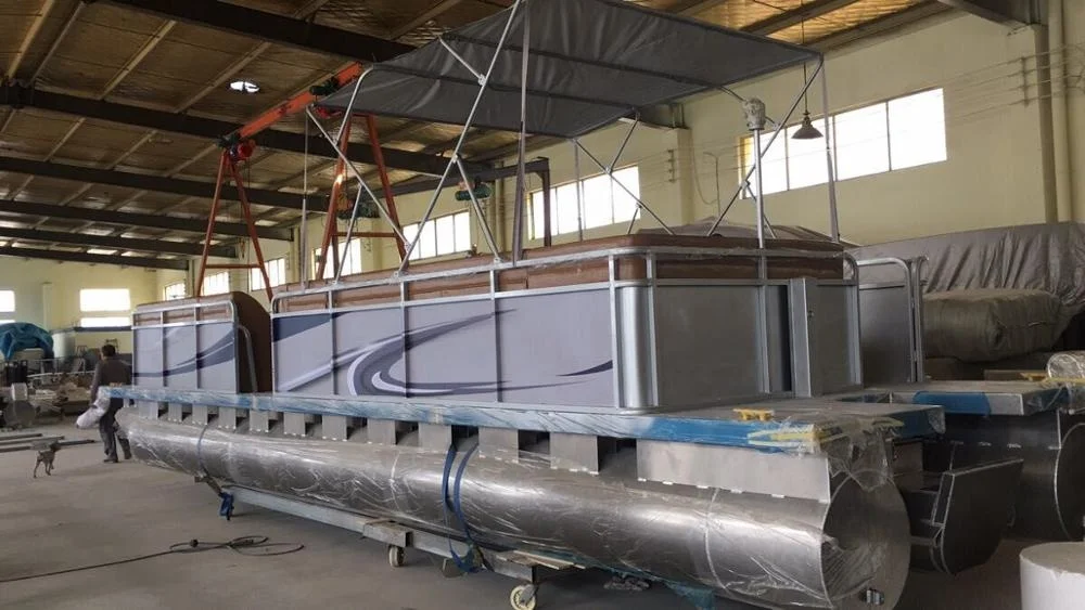 YAMANE Best Big 30ft Family Party Luxury Pontoon Boat Aluminum Floating Pontoon Fishing Boat In good Price