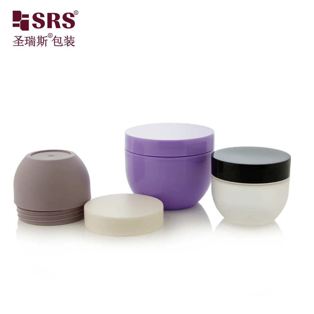 50g 100g Unique Shape Single Wall Glossy PP Cosmetics Jar For Skincare Cream Mask