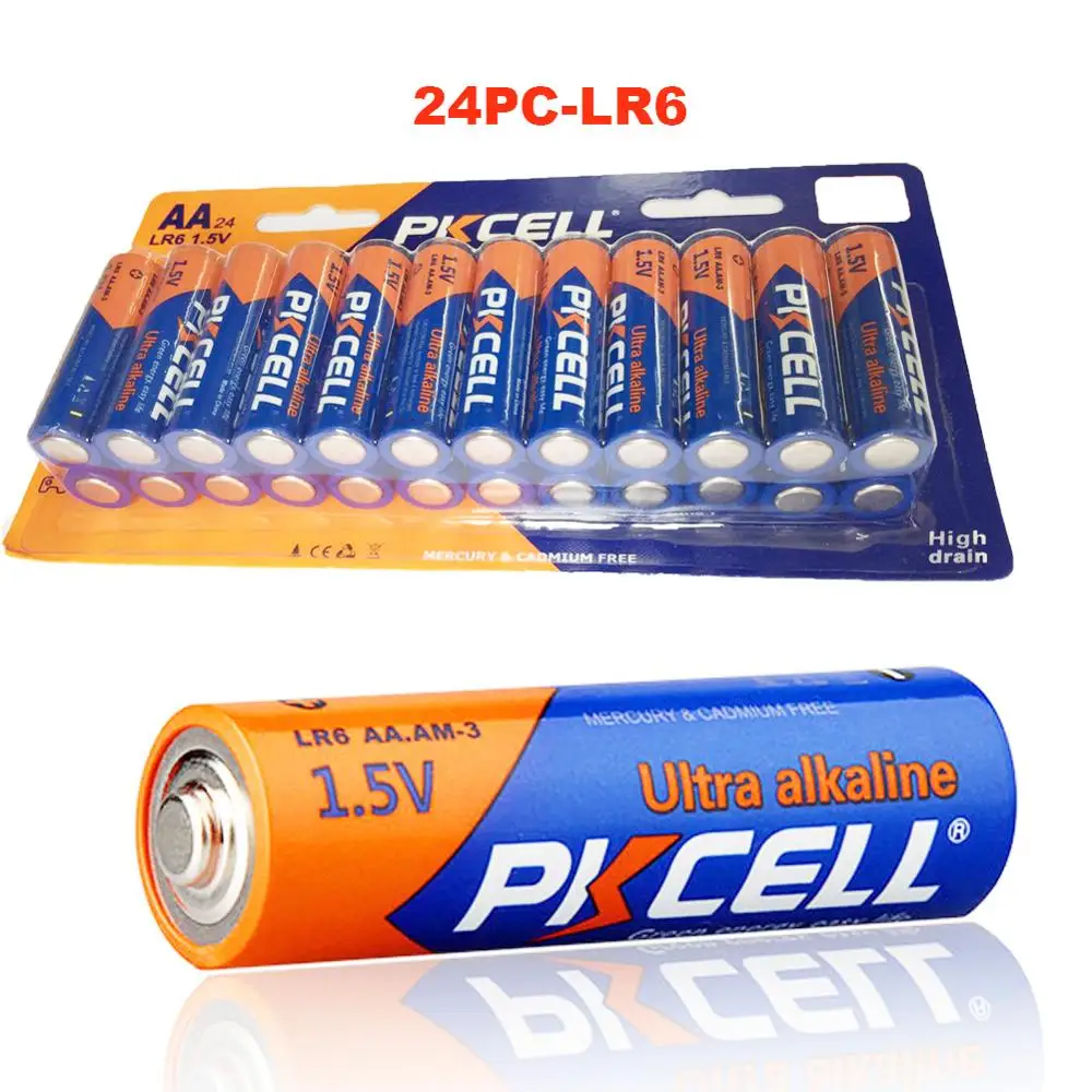 hot selling Non Rechargeable 1.5V LR6 AA AM-3 Ultra Alkaline Battery From PKCELL