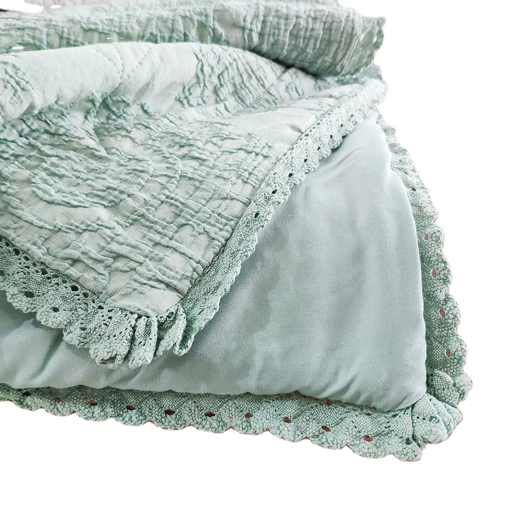 Home decor luxury bedspread 100% Cotton Jacquard  Comforter