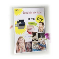 Temporary tattoo water transfer paper decal for laser printer and inkjet fake tattoo paper