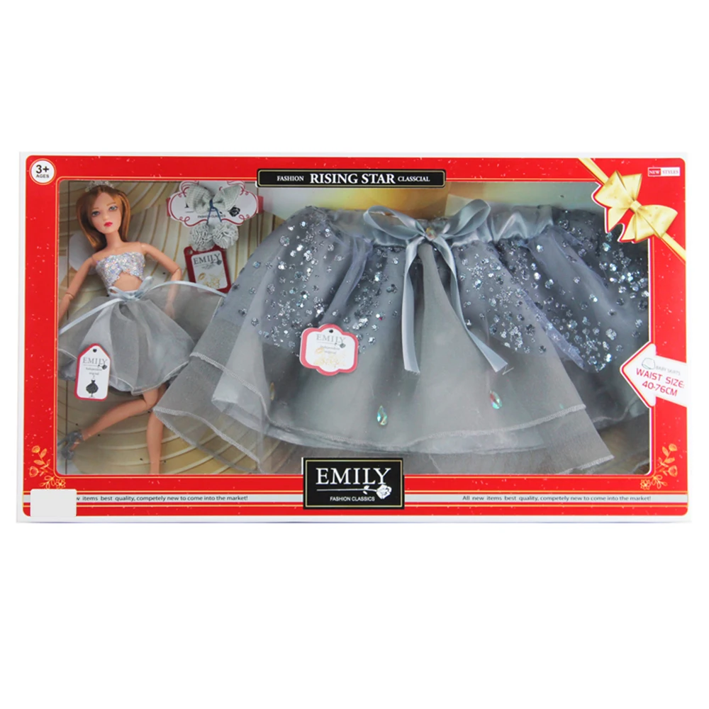 New Design 11.5 inch Fashion Plastic Doll With Real Dress For Children PVC Dolls Toys For Girls