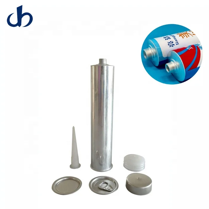 Empty Aluminum Cartridge Set With Stopper and Nozzle For Chemical Sealant Packing