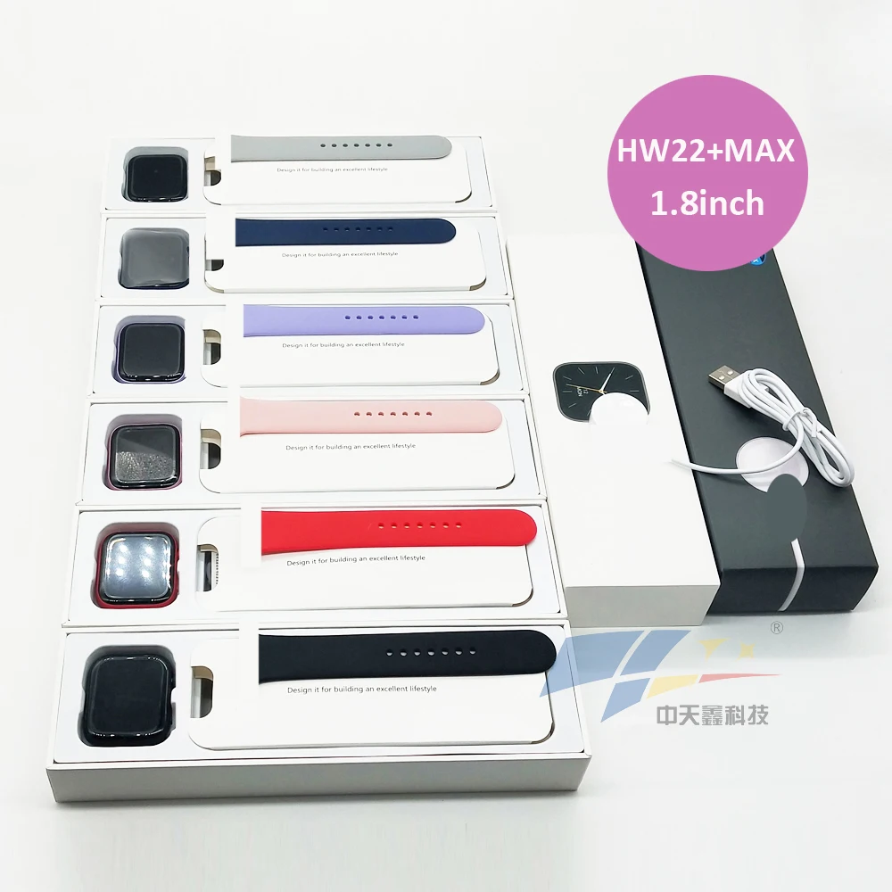 1,8 TFT умные Двойные кнопки HW22 + Max Смарт-часы с беспроводной зарядкой трекер IP67 водонепроницаемые умные часы HW22 Pro Max
