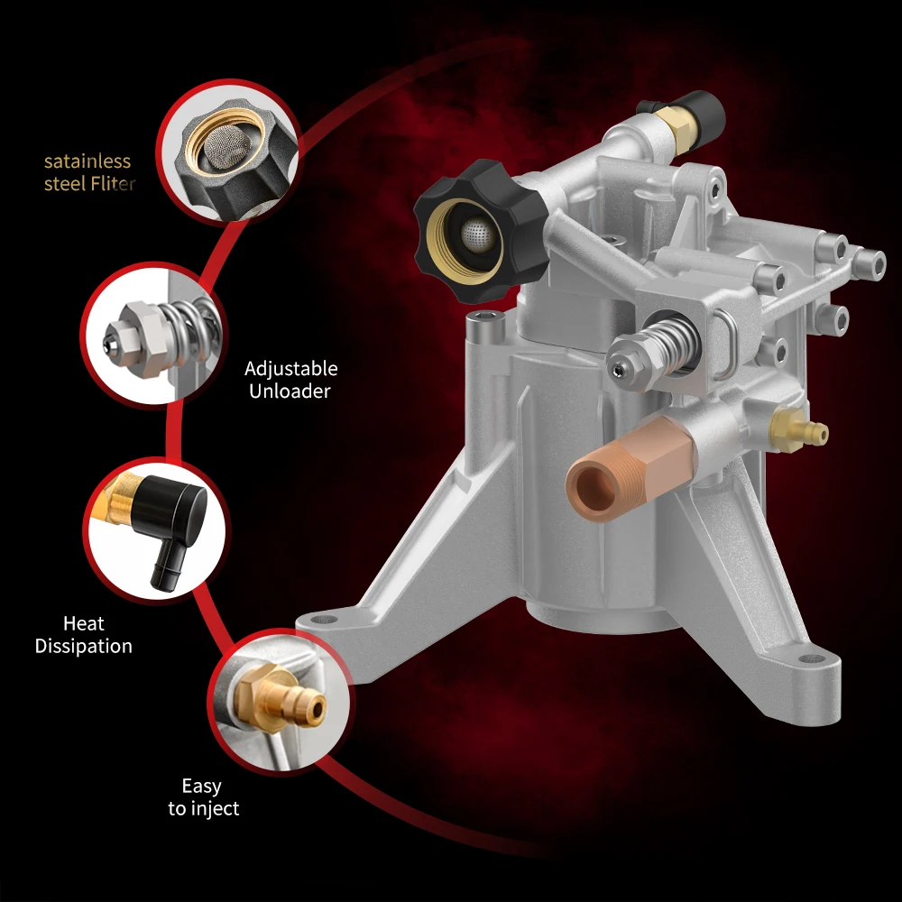 Kuhong High Flow Water High Pressure Washer Pump 15LPM 2900psi