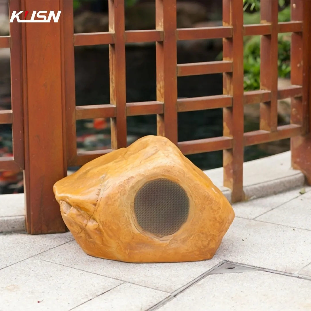 30W Outdoor Waterproof Stone Shaped Speaker Courtyard Coaxial Loudspeaker Multi Sync PA System Rock Garden Powered Speaker