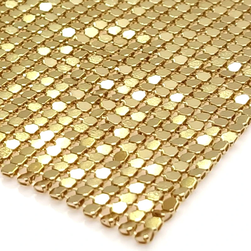Unique style Gold Color Metallic Sequin Fabric