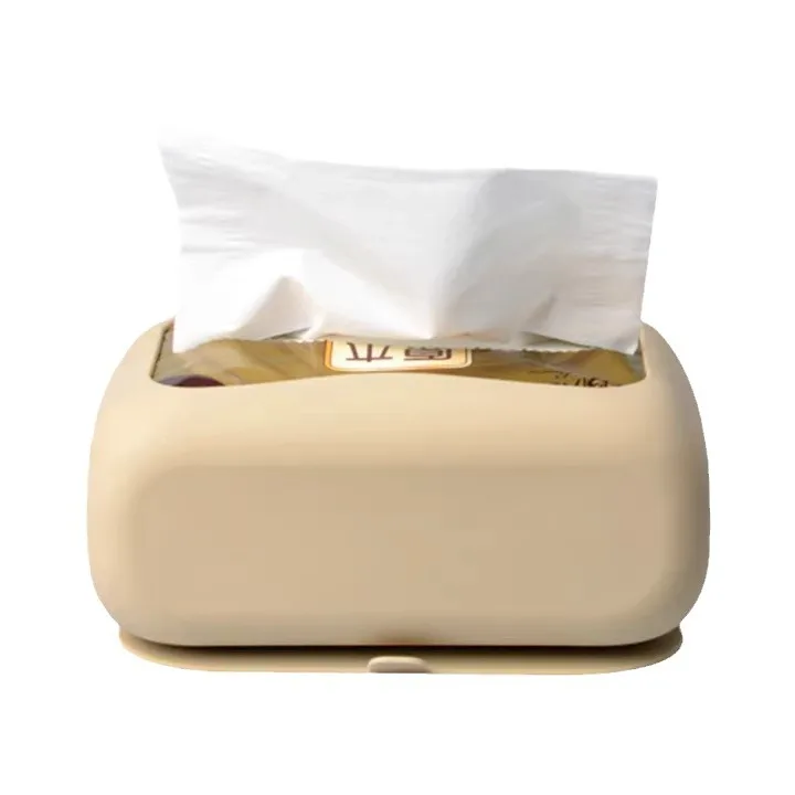 Suction Tissue Box silicone table napkin holder suction tissues wall box for bathroom