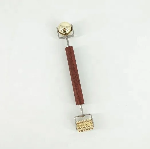 Easy use Acupuncture Massage Facial reflexology beauty tool Acupoint stimulating roller with wood handle