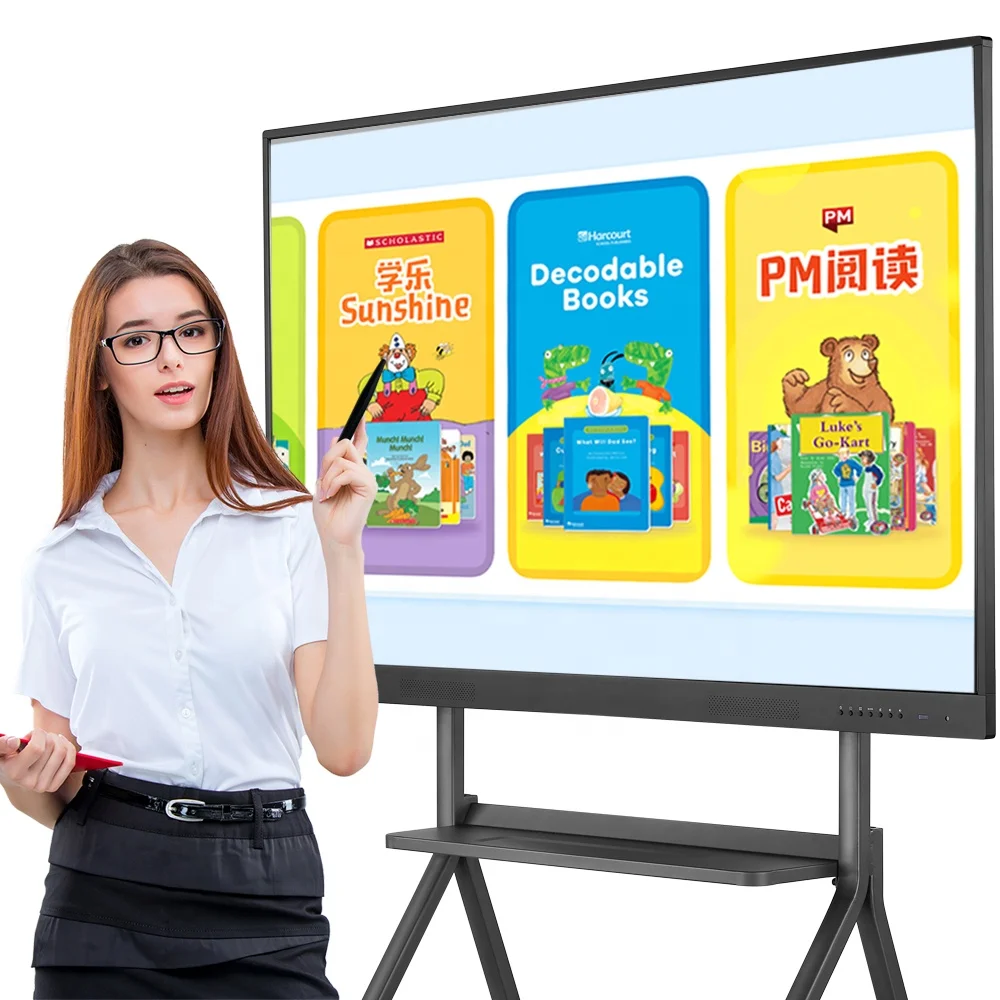 Riotouch 86-inch tablero interactivo infrared finger touch smart board interactive whiteboard for meeting teaching