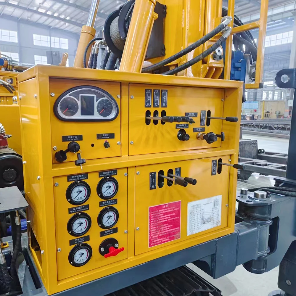 330m depth drilling diameter 105-305m 91W water well drilling rig suitable for hard rock formation lifting force up to 18 tons