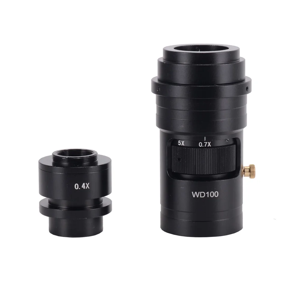 Ultra HD 4K 1080P USB HDMI Digital Microscope Camera +0.7-5X Magnification HD Lens+144LED Ring Light Lamp