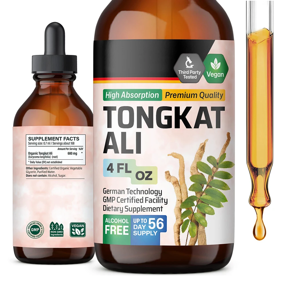 Tongkat Ali  Oral Liquid For Earth-grown GMP Compliance Procedures Gluten and wheat avoidance 100% Plant