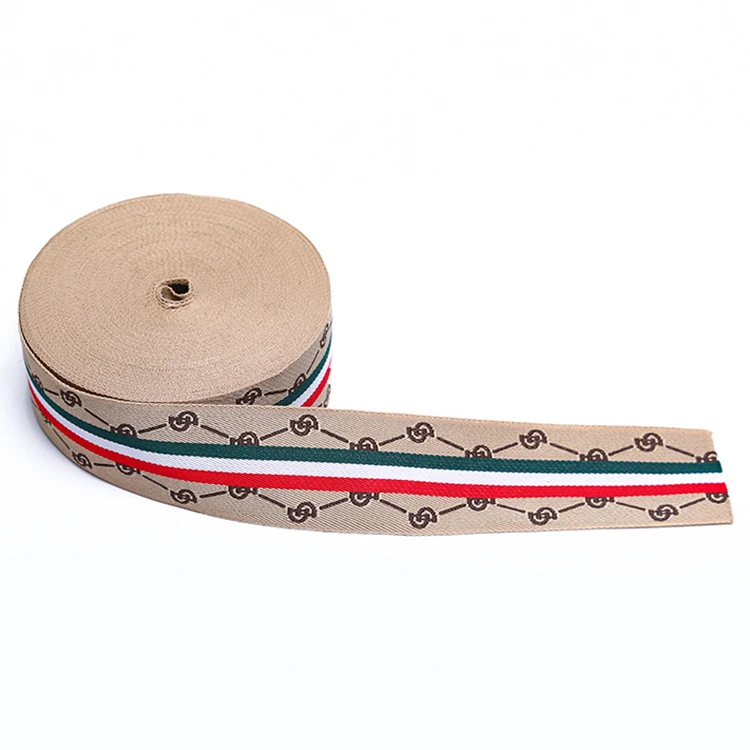 custom high quality nylon jacquard elastic webbing custom woven ribbon strap