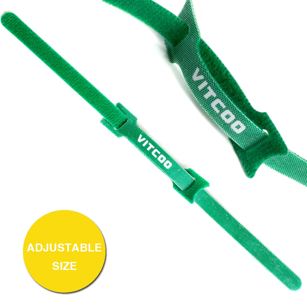 Releasable Wire Organizer Double Side Strap Colorful Back to Back Hook and Loop Cable Ties