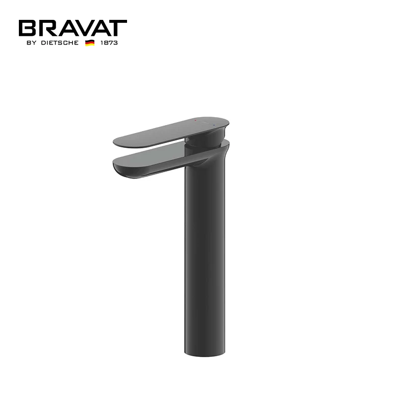 Bravat High Quality Deck Mounted Bathroom Basin Faucets Sink Mixer Tap Washroom Taps Brass Faucet High Neck Basin Mixer Tap